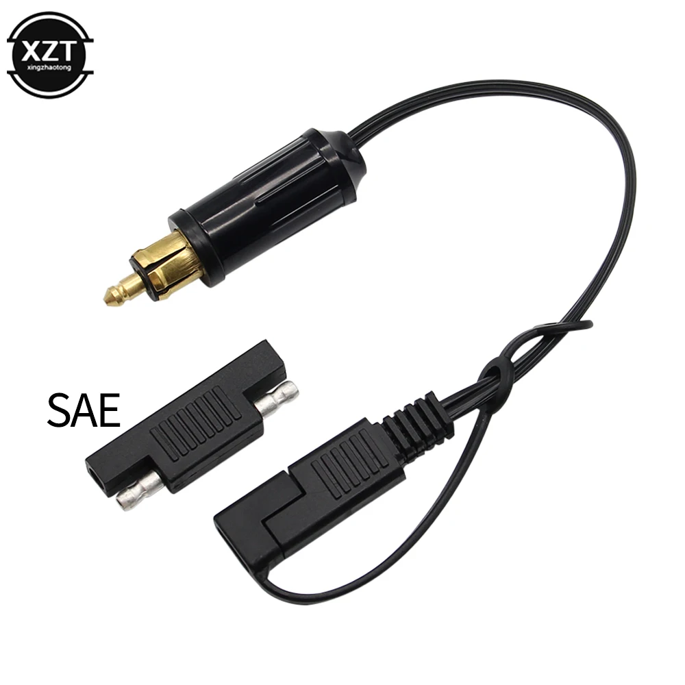 

DIN Hella Powerlet Plug to SAE Battery Adapter Connector Cable for BMW Motorcycle