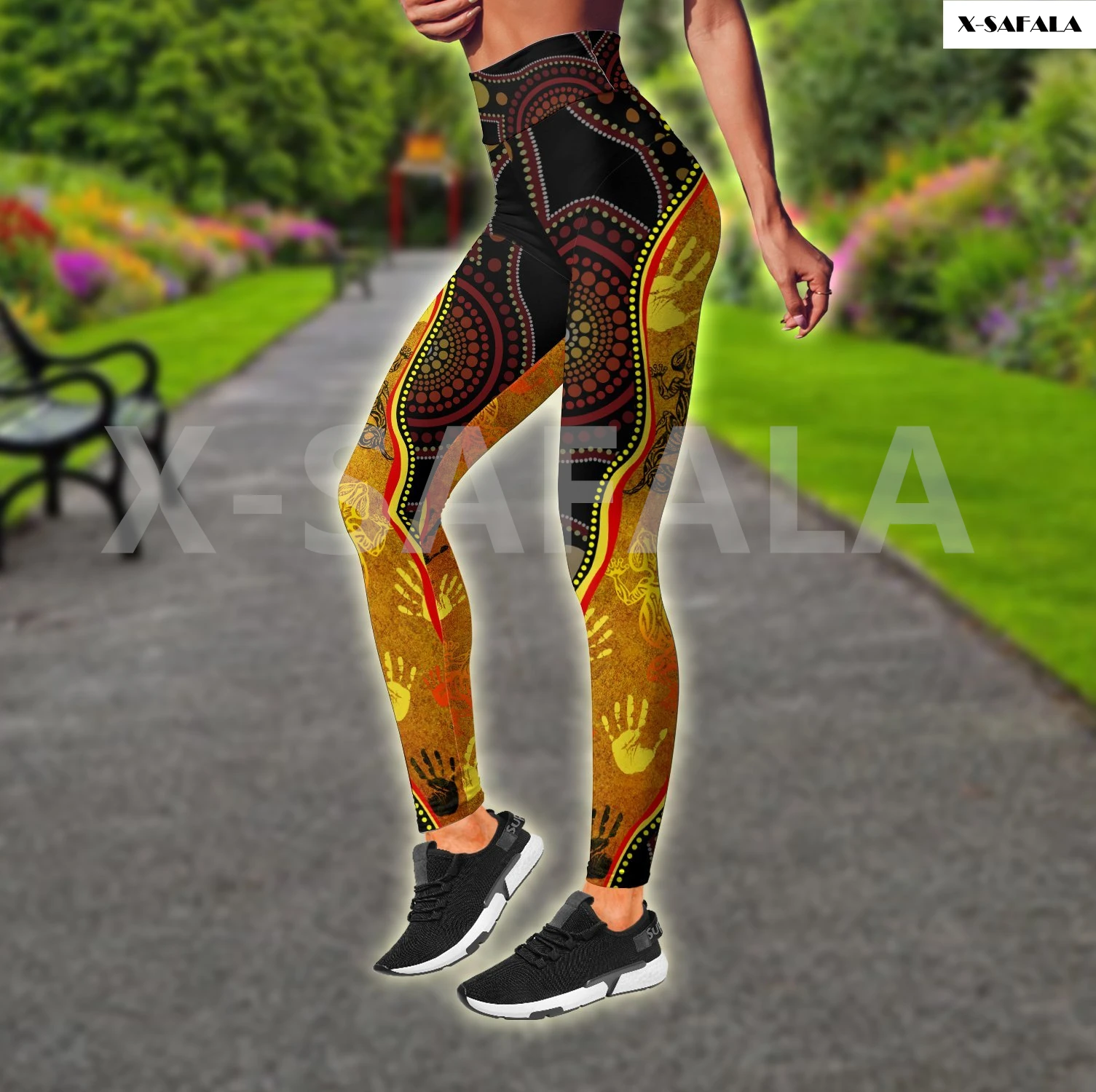 

Aboriginal Flag Painting Art Two Piece Yoga Set Women 3D Print Vest Hollow Out 4 Tank Top High Waist Legging Summer Casual Sport