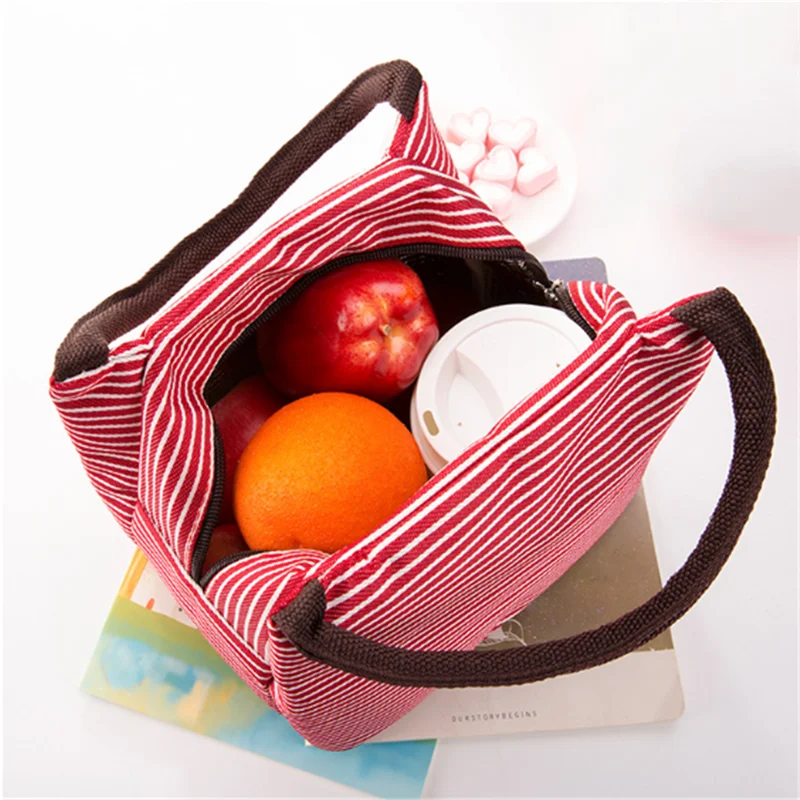 

Multicolor Insulated Large Thick Picnic Bags Lunch Bag Insulated Lunch Box Lunch Handbag Waterproof Canvas Bags