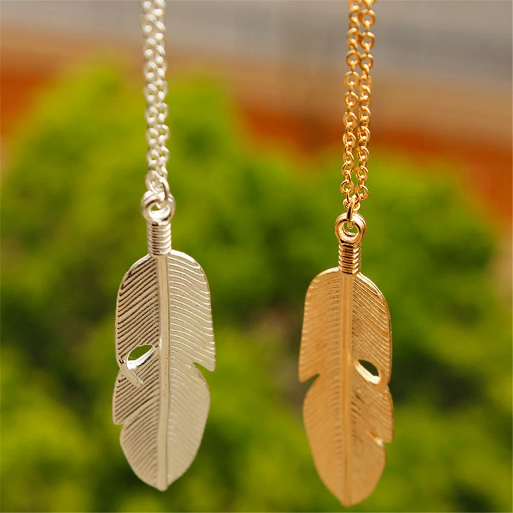 

Fashion Creative Retro Necklace Bohemian Feather Tassel Shape Necklace for Women Jewelry Girl Mom Birthday Gift Accessories