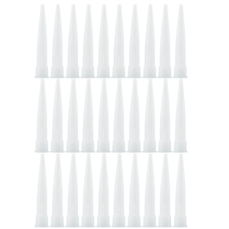 

30pcs Caulking Tips White Screw On Silica Gel Caulking Nozzle for Home