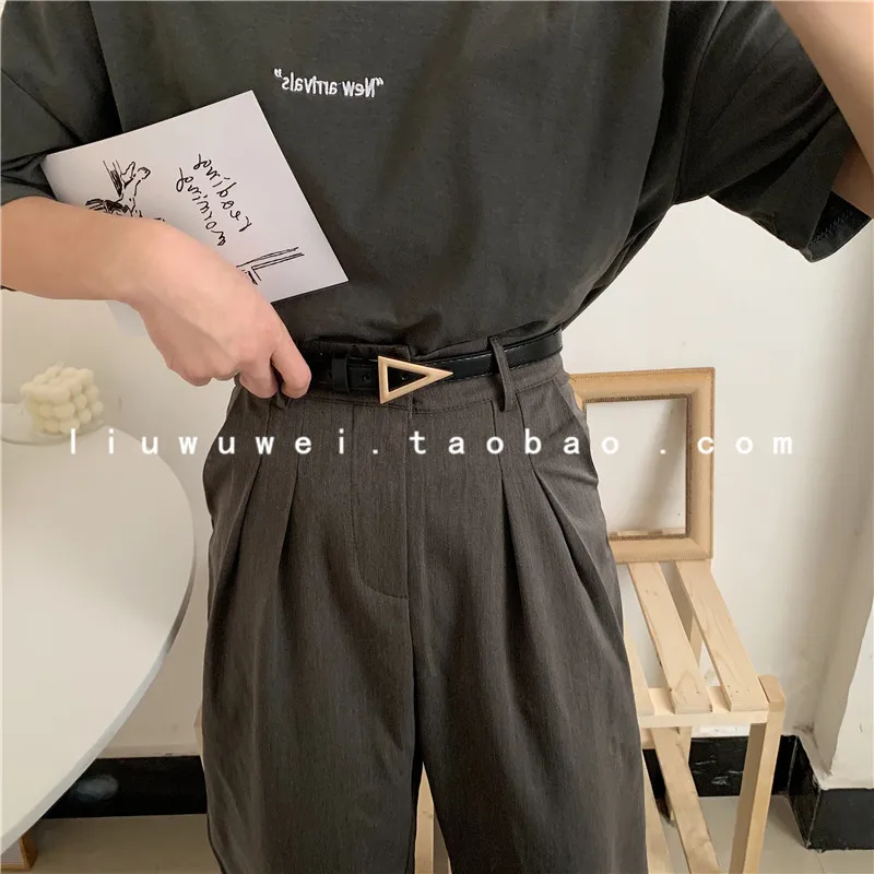 

Internet Celebrity Same Triangle Buckle Small Thin Women's Fashionable Korean Versatile Ins Style Belt with