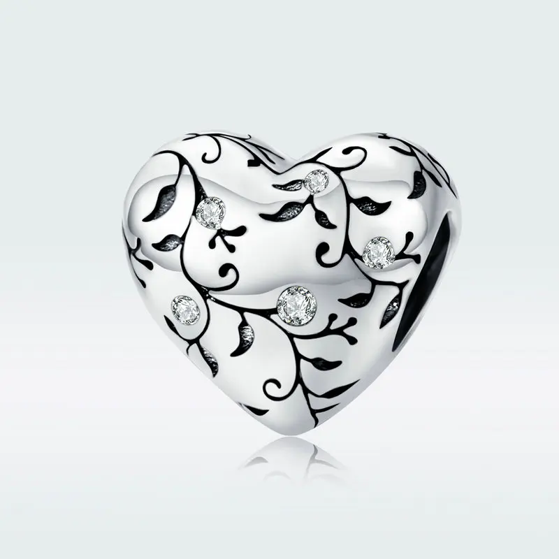 2019 New 925 Sterling Silver Beads European Patterns Heart Charms fit Original Bracelets Women DIY Jewelry | Украшения и