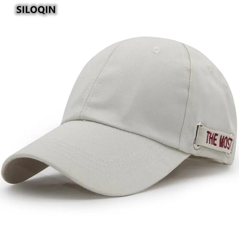 

SILOQIN New Spring Summer Pure Cotton Baseball Cap Men's Women's Fashion Casual Sports Sun Protection Adjustable Size Snapback