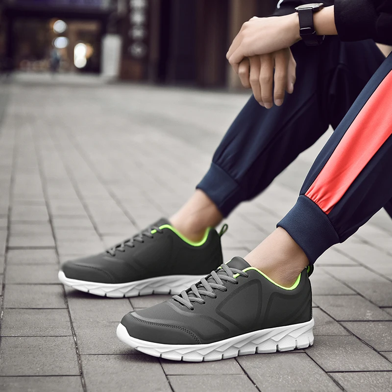 

Fashion Casual Sneakers Running Shoes For Man Lace-up Vulcanized Shoes Comfortable Couple PU Breathable Fashion Soft