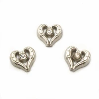 10pcslot crystal charms heart floating charms for floating memory charms lockets diy jewelry