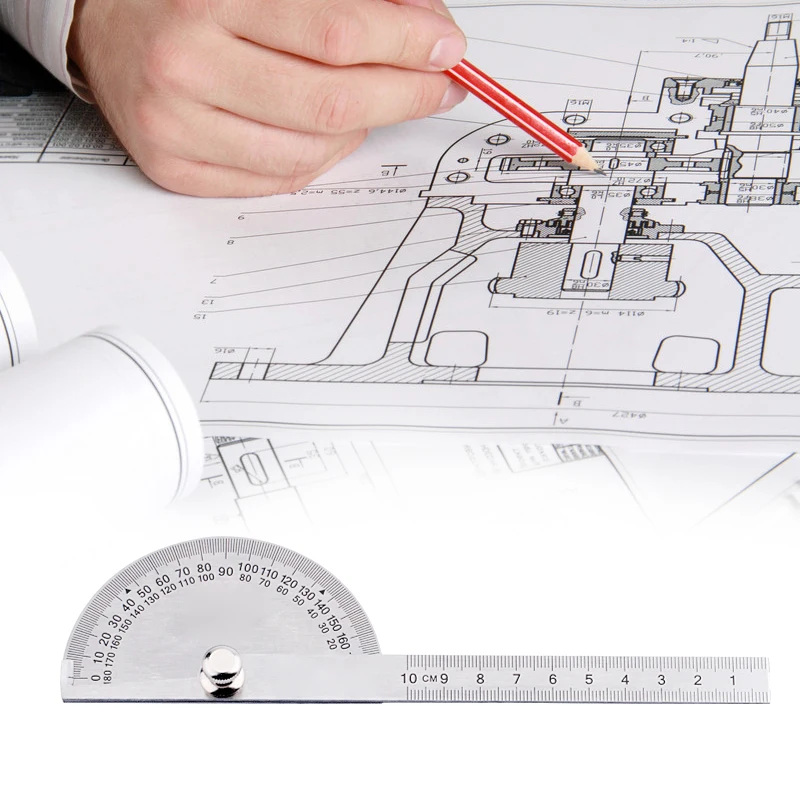0 180 градусов транспортир квадратный угловой Тесты линейка угломер круглый
