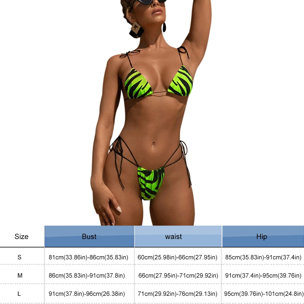 

Sexy 2pcs Set Women Printing Spaghetti Strap Bikini Set Padded Split Sexy Biquini Swim Suit Push Up Swimsuit Female Beachwear