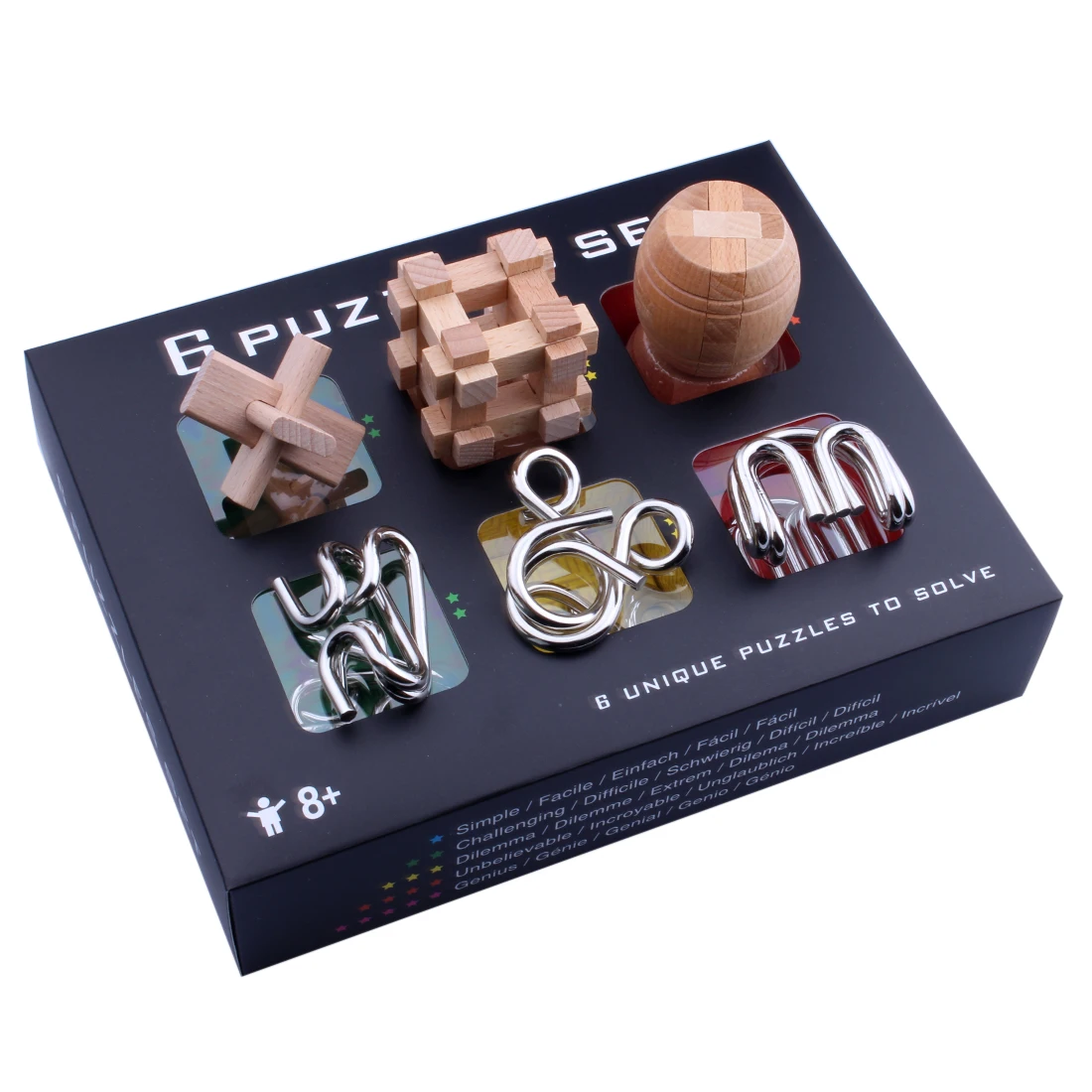 6 шт Деревянный лубанский замок металлический интеллект Пряжка головоломка