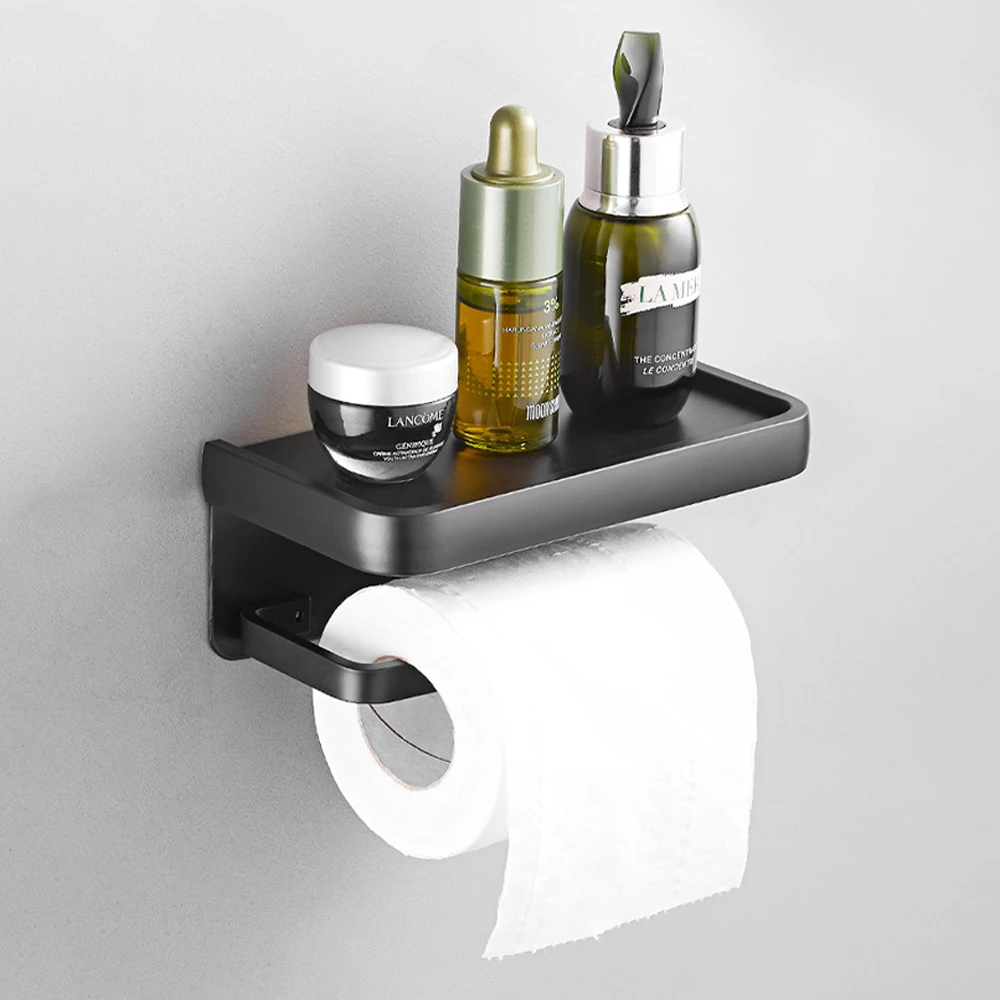 

Toilet Paper Holder Non Perforated Mounted Bathroom Accessories Wall Mounted Roll Paper Holder Storage Rack Toilet Paper Storage