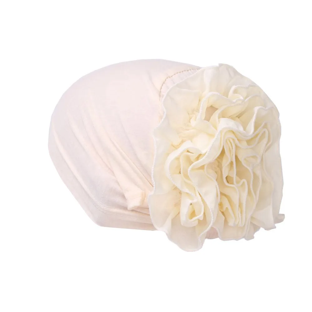 

Women Flower Muslim Ruffle Cancer Chemo Hat Beanie Scarf Turban Head Wrap Cap Muslim headgear gorros de invierno de mujer *F29