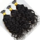 I Tip человеческие волосы для наращивания, Короткие свободные волнистые предварительно скрепленные бразильские волосы без повреждений, Microlink Stick I Tip пряди волос, 100 прядей, 100 г