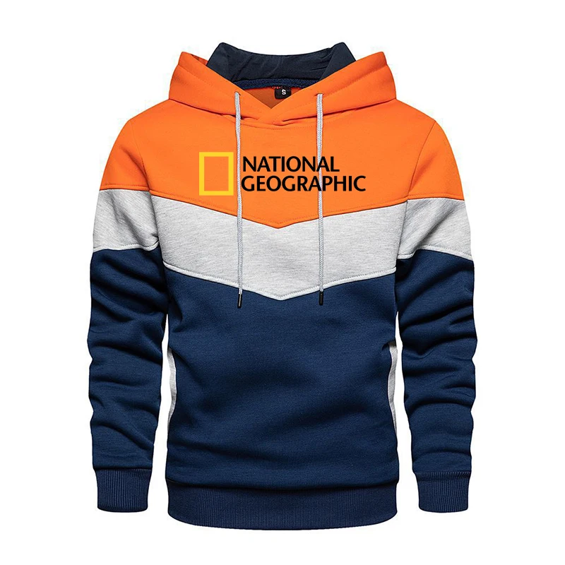 

New Sweater National Geographic Print Hoodie Men'S Top Hoodie Men'S Fashion Outdoor Casual Clothing Explosive Sweater Pullover