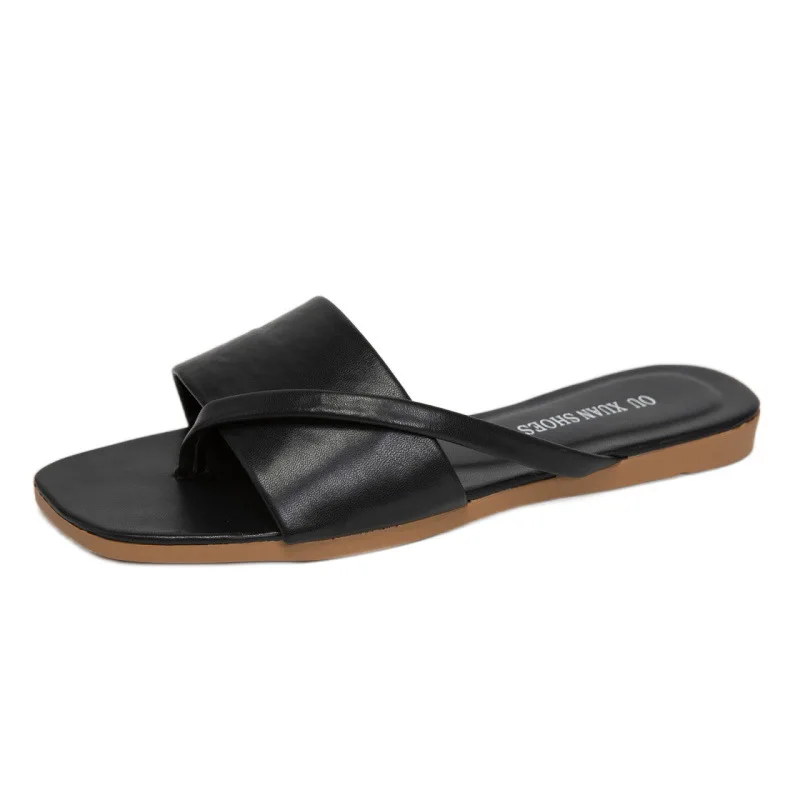 

Slippers Casual Rubber Flip Flops Low Female Shoes Slides Summer Clogs Woman Luxury Hawaiian 2021 Flat Beach Basic PU Fashion Ho