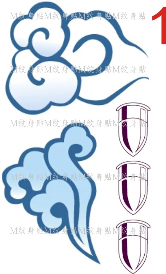 Тату-наклейки на плечи и талию водостойкие |