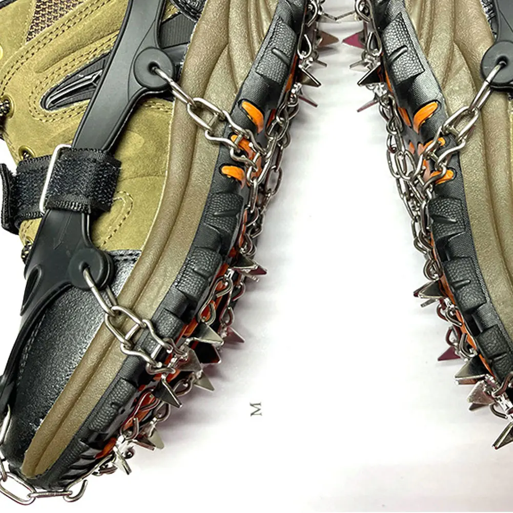 

19 Teeth Claws Micro Spikes Footwear Ice Traction System Crampons Non-slip Safe Non-slip Shoe Cover Climbing Accessories Outdoor