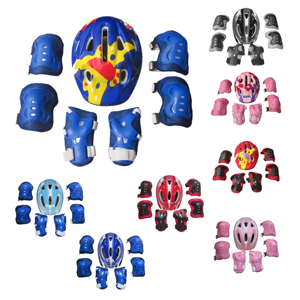 Детский спортивный защитный комплект шлема для малышей наколенники налокотники