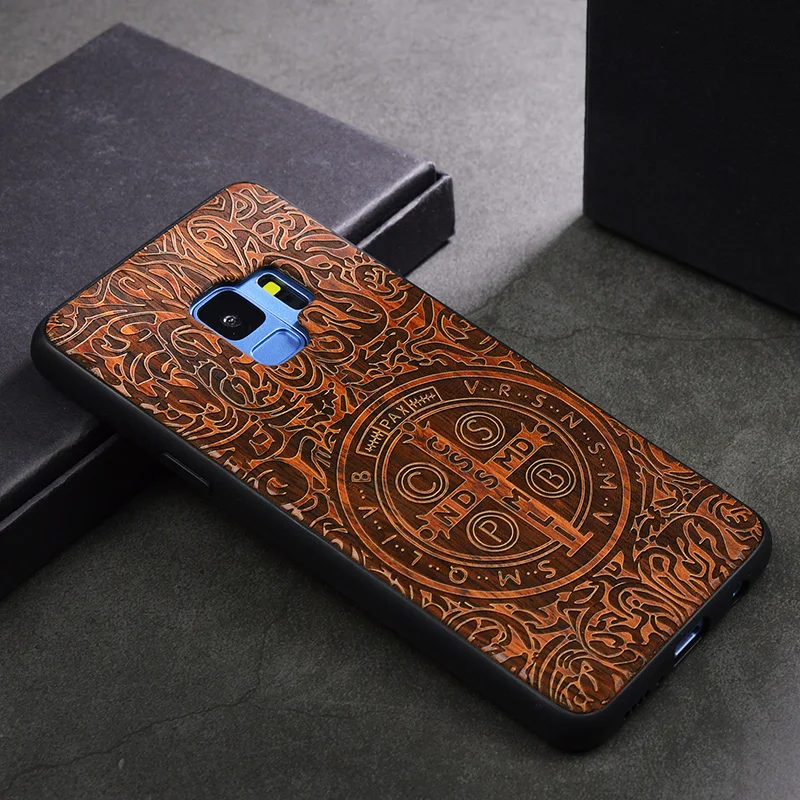 Деревянный ящик для iPhone 11 Pro Max 7 6 6S 8 Plus X XR XS Max чехол для телефона samsung Galaxy S9 S10 Plus Note 9 8 10 Plus Pro - Цвет: TD