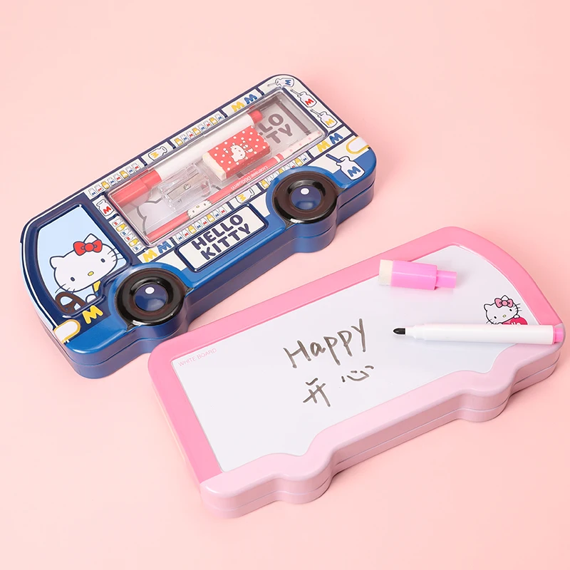 Topsthink Хелло Китти Hello kitty чехол металлический автобус пенал для карандашей с белой доской карандаши набор канцелярских принадлежностей