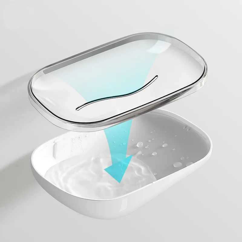 

Soap Dish Wall-mount Perfumed Soap Drainable Holder Box Plate Tray Bathroom Storage soap dish bathroom accessories