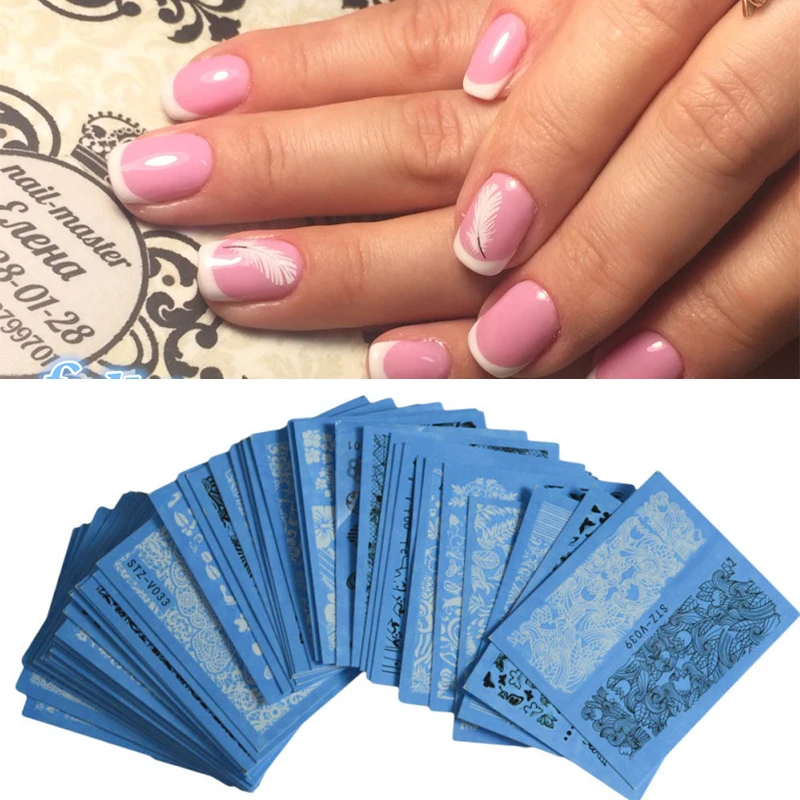 48 шт./компл. Переводные картинки для ногтей смешанные цвета дизайн перевод