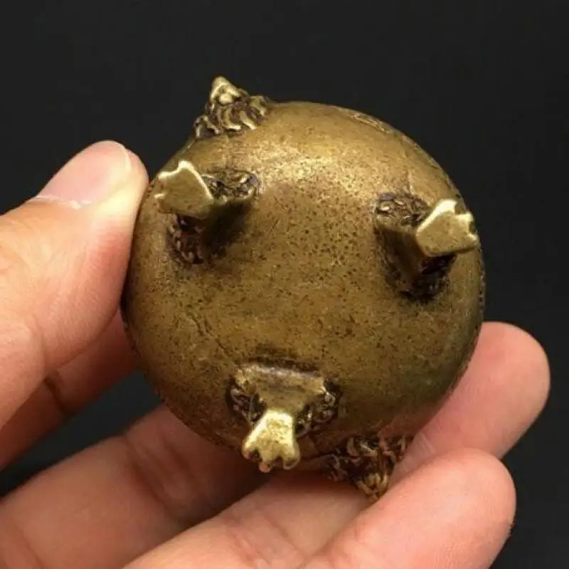 

Chinese pure brass Small incense burner small statue