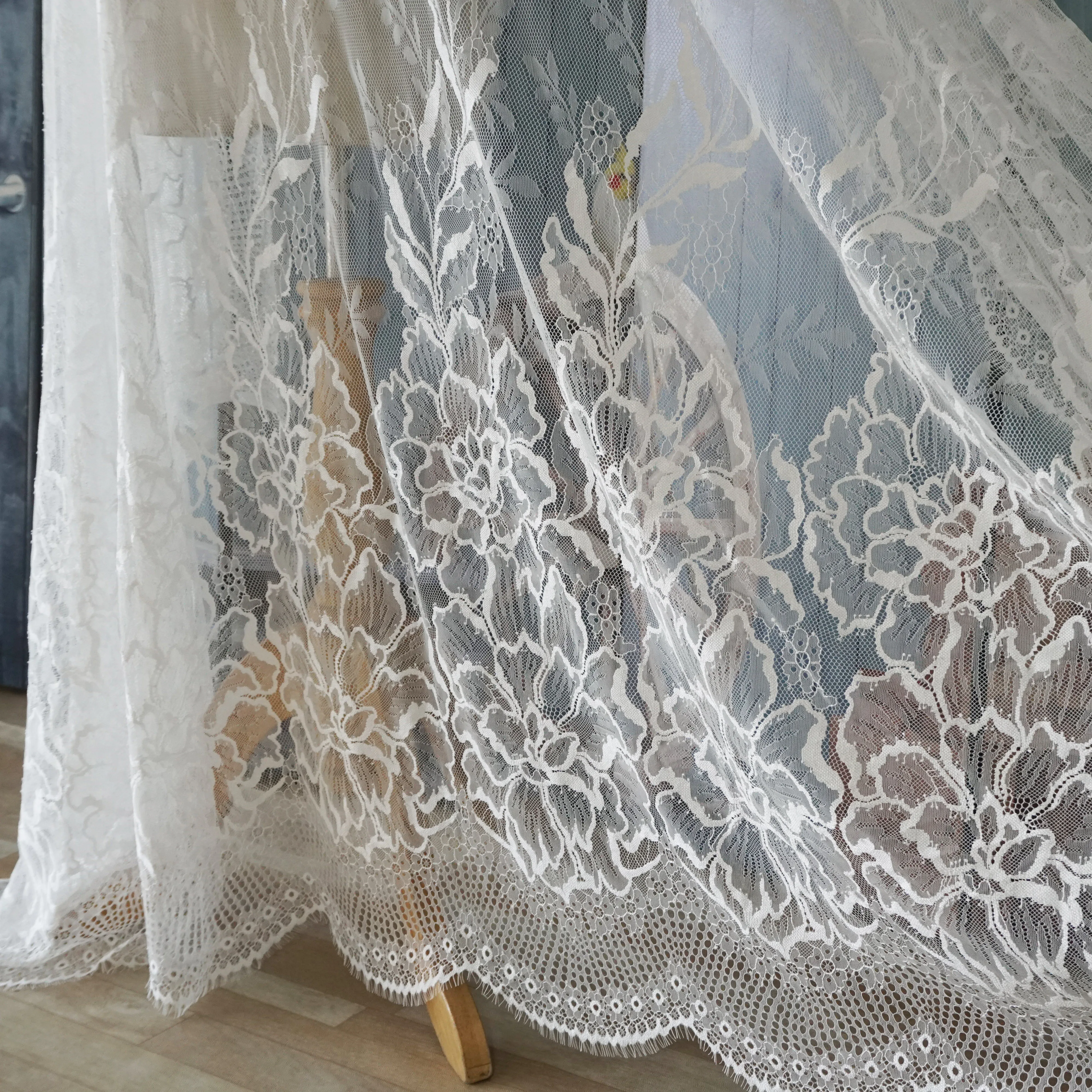 Кружева шантильи с крупными цветами длина 3 метра! 2020 Новое поступление кружевное