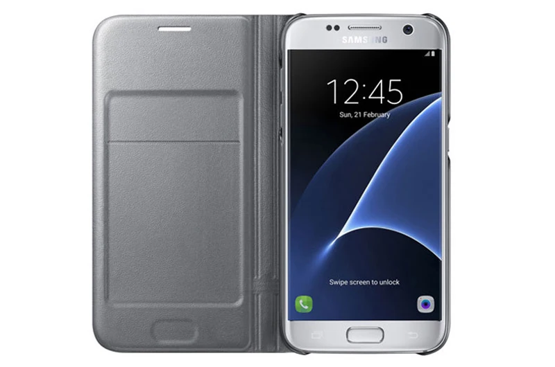 Оригинальный чехол для Samsung LED View умный GALAXY S7 G930F тонкий флип-чехол | Мобильные