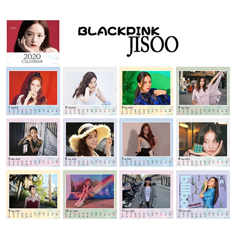 KPOP BlackPink альбом KILL THIS LOVE календарь Настольный Декор Лиза Роза Дженни JISOO FH34 - Color: JISOO