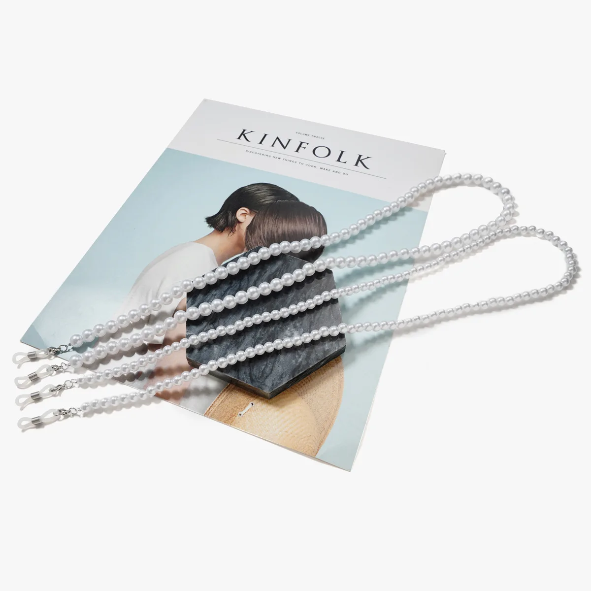 Бисером очки шнур Винтаж цепочка для очков имитация с жемчугом Нескользящая цепи