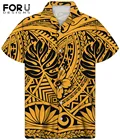 FORUDESIGNS, винтажная тропическая рубашка для мужчин, летние повседневные свободные топы, мужские большие размеры, дышащие мужские рубашки, мягкая одежда 2021