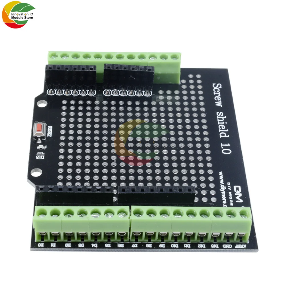 Винтовой щит Proto для Arduino кнопка сброса с открытым исходным кодом светодиод D13