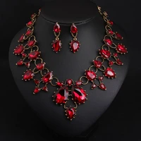 mydaner 2017 fashion glass bridal jewelry sets wedding necklace and earring set for women jewelry costume accessories wholesale