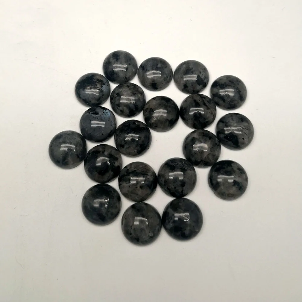 Модные круглые кабошоновые бусины 24 шт./лот из натурального камня с мерцающим