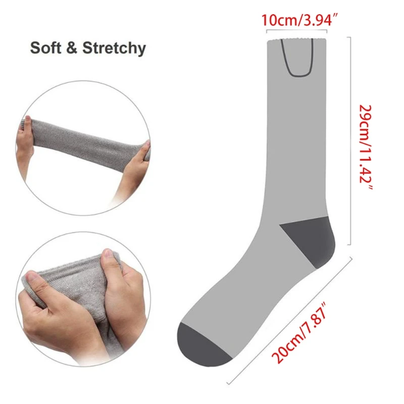 Unisex Electric Heated Socks with USB Rechargeable Battery Heating Foot Warmers