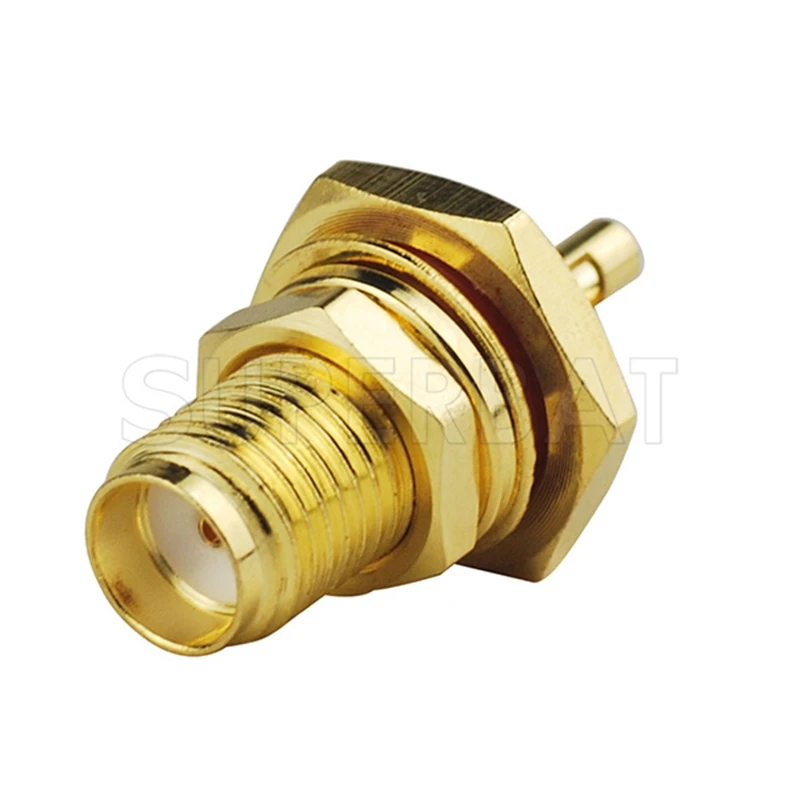 Superbat 10pcs SMA Female Bulkhead O-ring Cable Mount RF Coaxial Connector for 1.13mm,1.37mm Cable