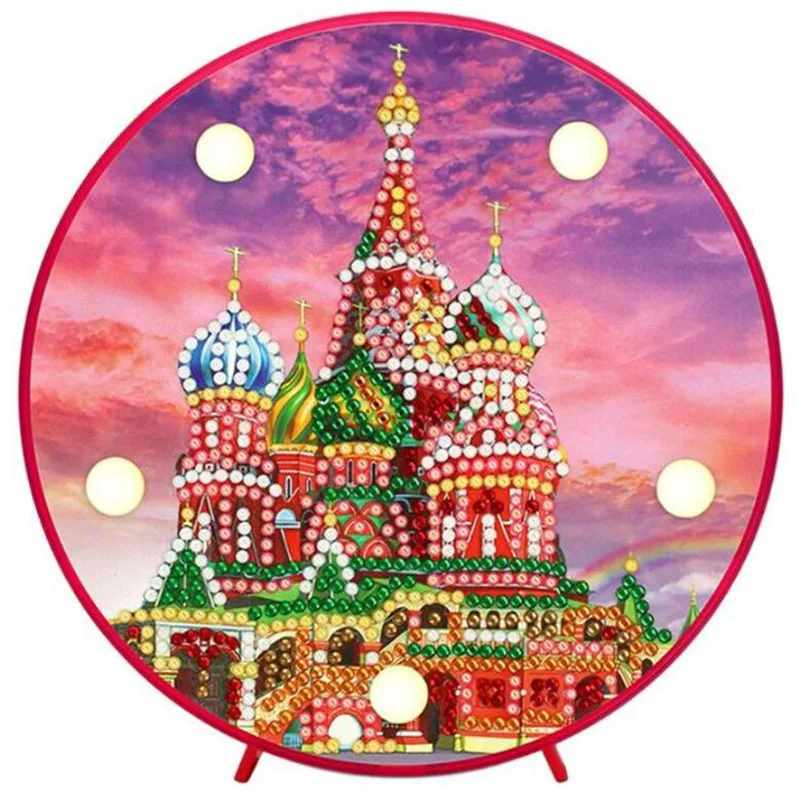 Декоративный светодиодный светильник пейзаж DIY полный дрель алмазов картина