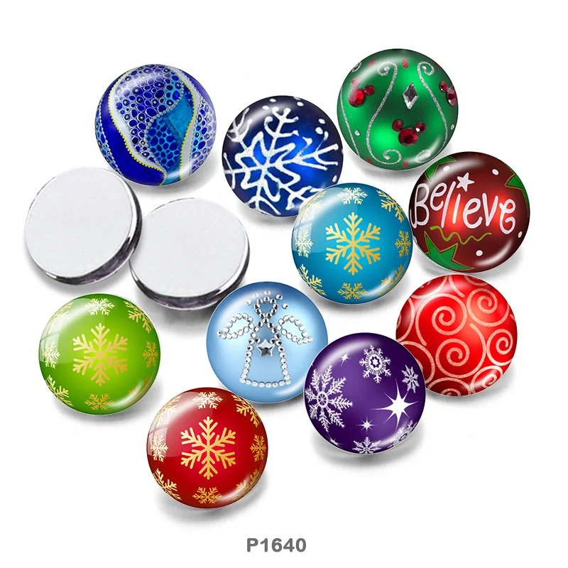 

Рождественский узор 10 шт./лот 12 мм/18 мм/20 мм/25 мм/30 мм круглые стеклянные кабошоны с плоской задней поверхностью MC040