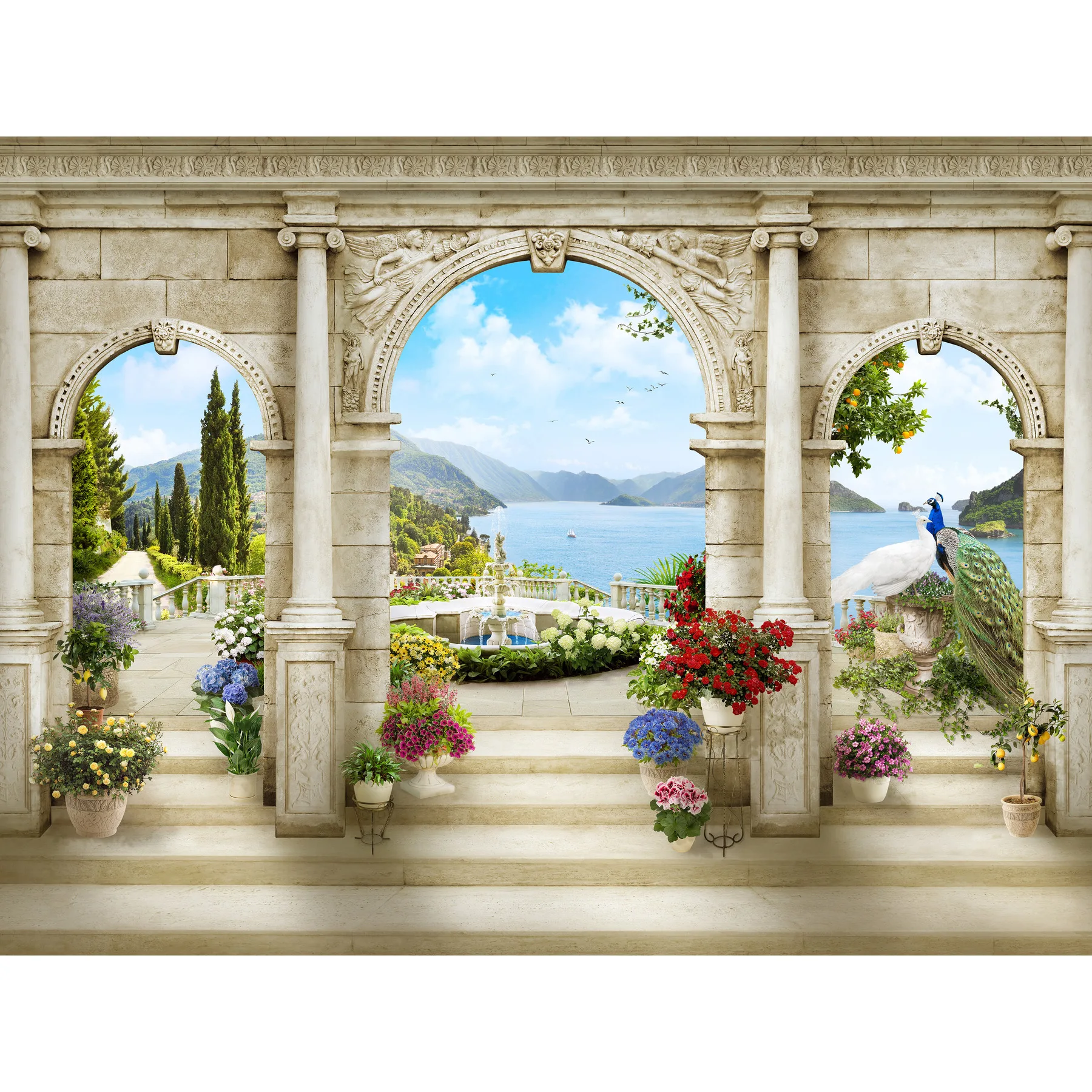 3D Фотообои обои на стену фреска заказ для зала кухни спальни детской фотообои