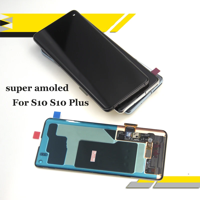 SUPER AMOLED дисплей для SAMSUNG Galaxy S10 G973F G973 Plus G975 G975F сенсорный экран дигитайзер в