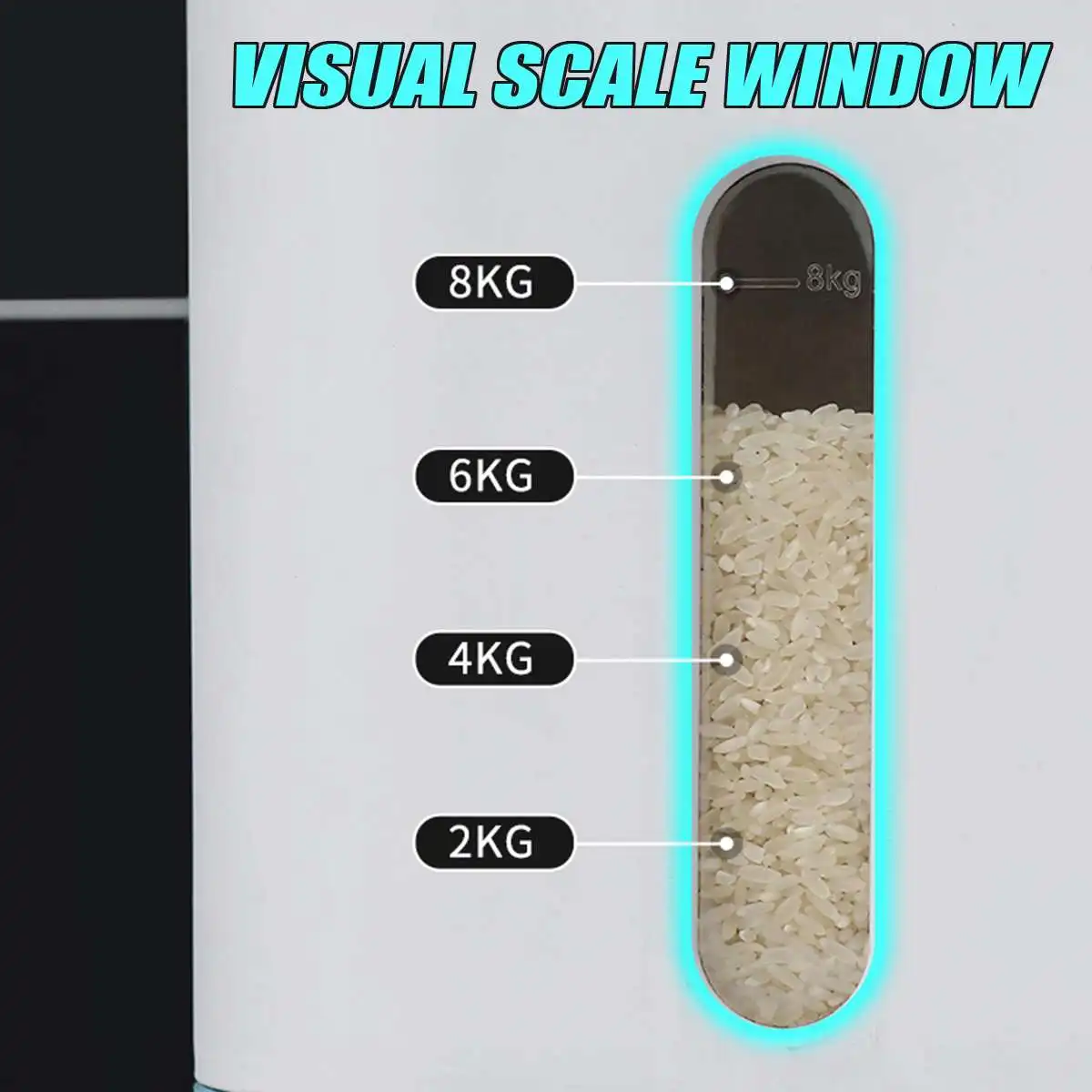 

Kitchen Rice Storage Box Automatic Cereal Dispenser Boxs Moisture-proof Sealed Cereal Food Box Grain Storage Bin Rice Container