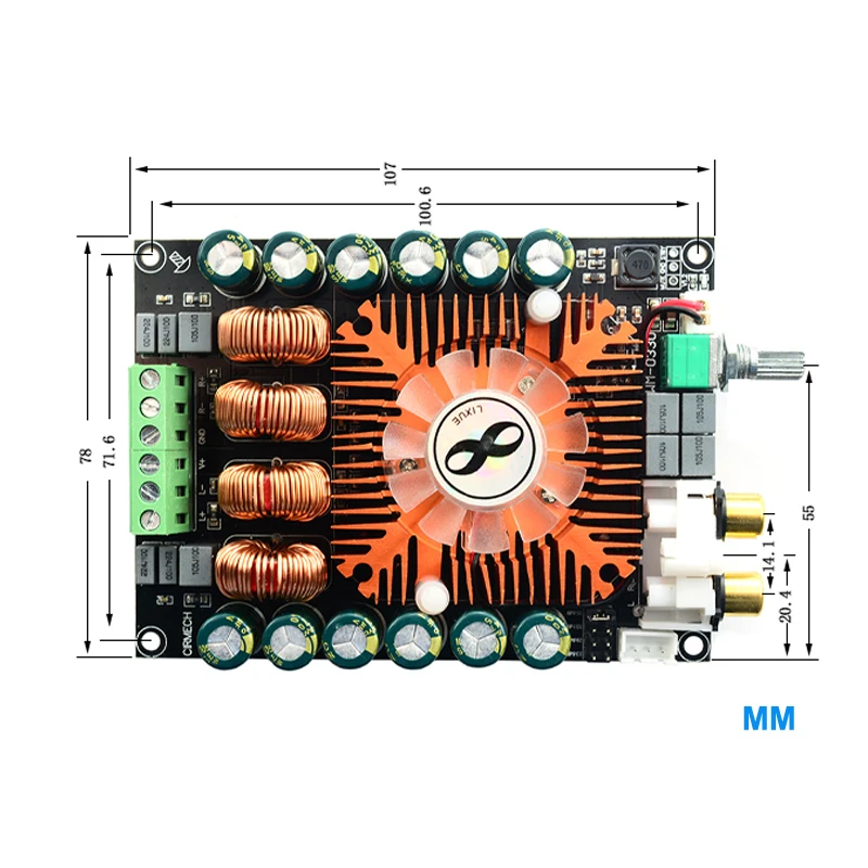 2*160 Вт TDA7498E мощность цифровой усилитель доска аудио 2,0 HIFI стерео класса D BTL 220 Вт DC12V-36V AMP