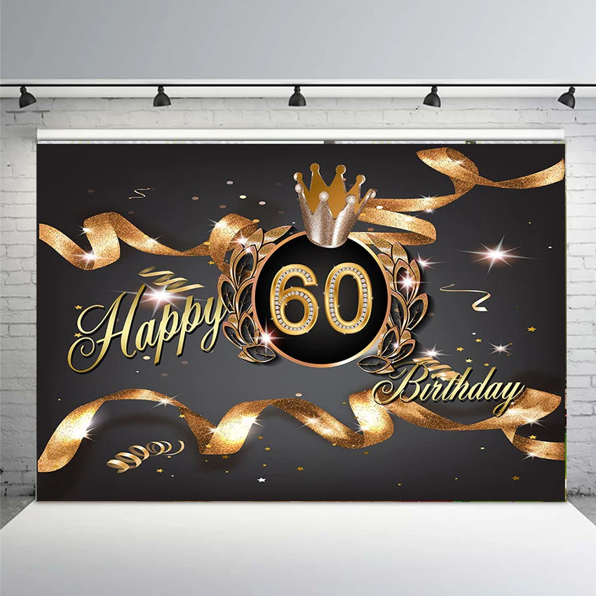 Виниловый фон для фотосъемки с изображением взрослых Роскошные 60th День Рождения