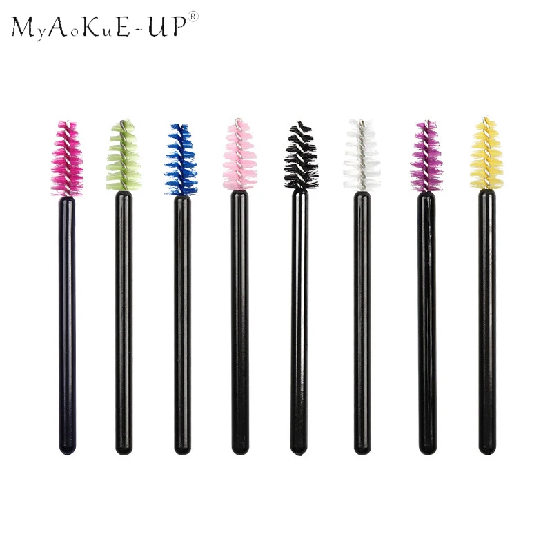 

50 шт./упак. одноразовые щеточки с тушью для ресниц палочки Аппликатор для ресниц гребень кисти для макияжа ресниц удаления микро тампон