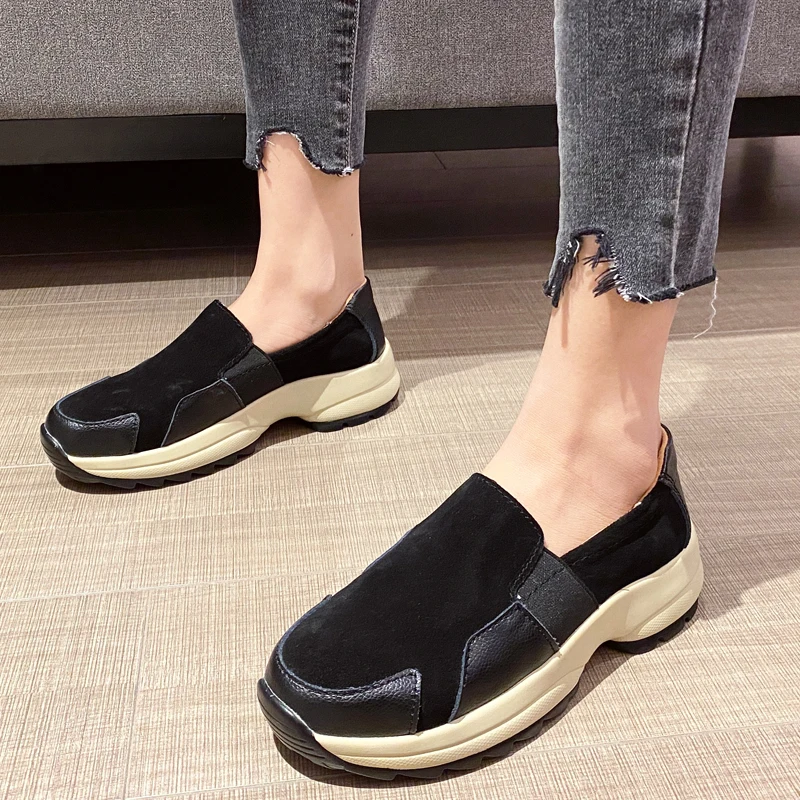 

Spring Ladies Leather Handmade Shoes Women Flat Shoes Women 2021 Autumn Soft Loafers Flats Dropshipping