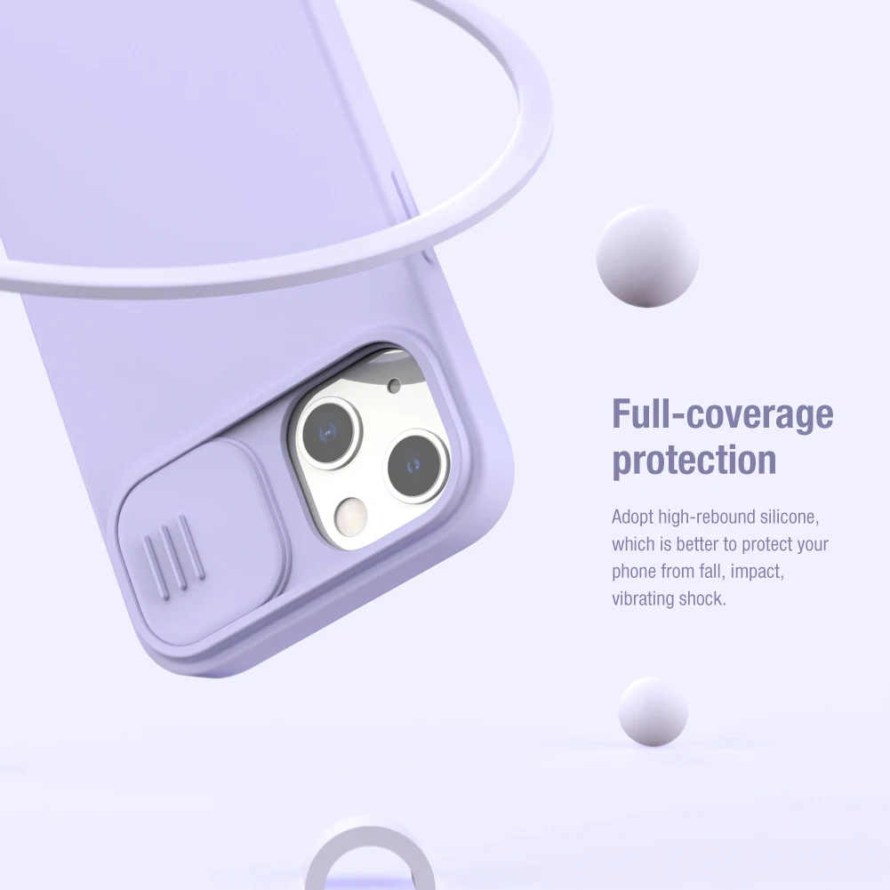 nillkin for iphone 13 pro max case liquid silicone soft case for iphone 13 pro slide camera protect privacy cover for iphone 12 free global shipping