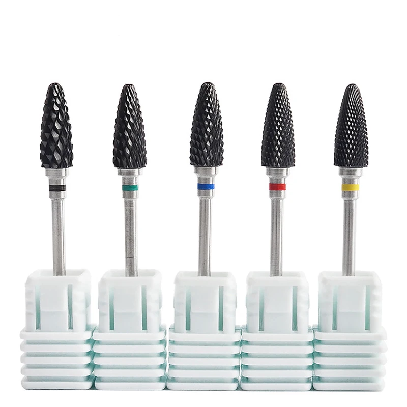 

Керамические фрезы для ногтей, черный маникюр, педикюрные ножницы, аксессуары для ногтей, сверла для ногтей, керамические фрезы