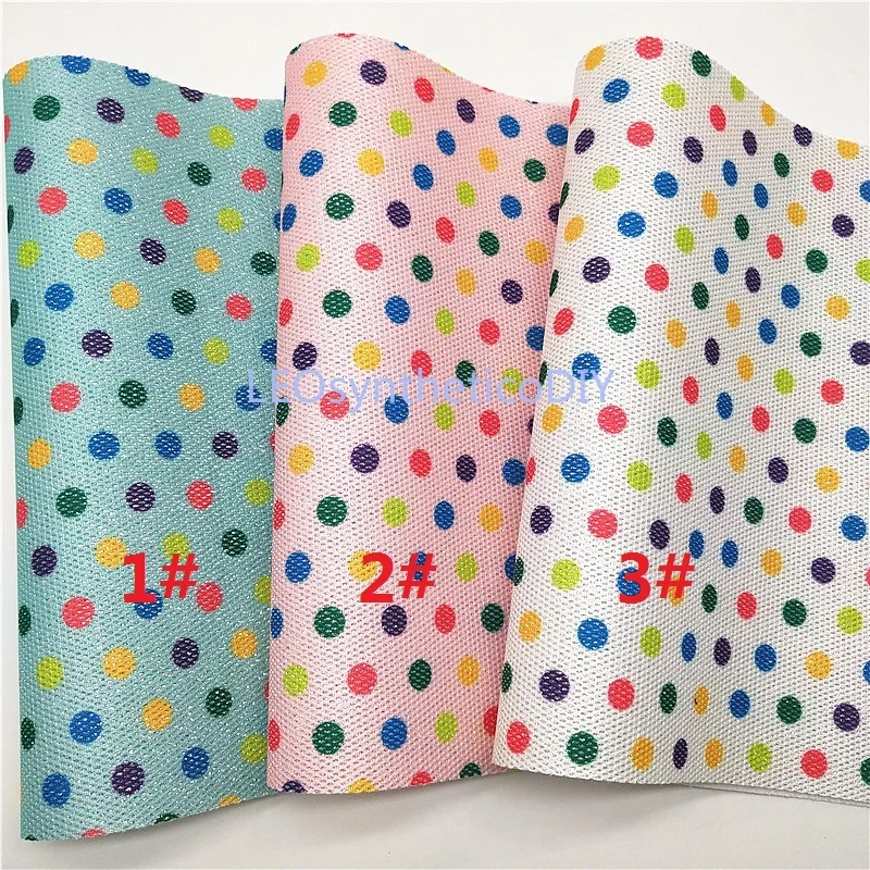 1 шт. 21X29 см в горошек печатная сетка блестящая кожаная ткань для изготовления