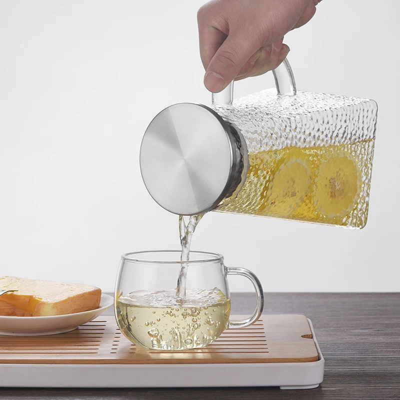 Холодный Стекло бутылка для воды кувшин чайник Прозрачный большой Ёмкость