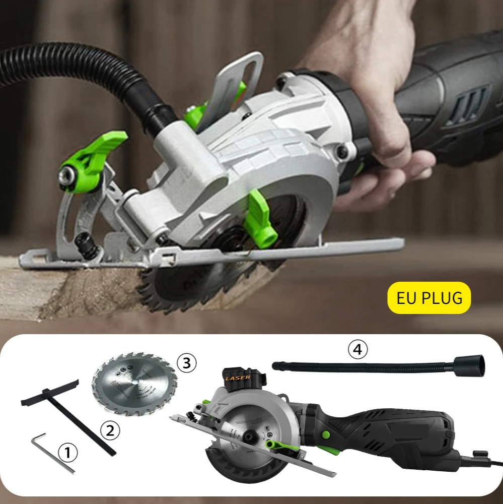 

Electric Mini Circular Saw, 705W 3500RPM Circular Wood Saw, Cutting: 42,8mm